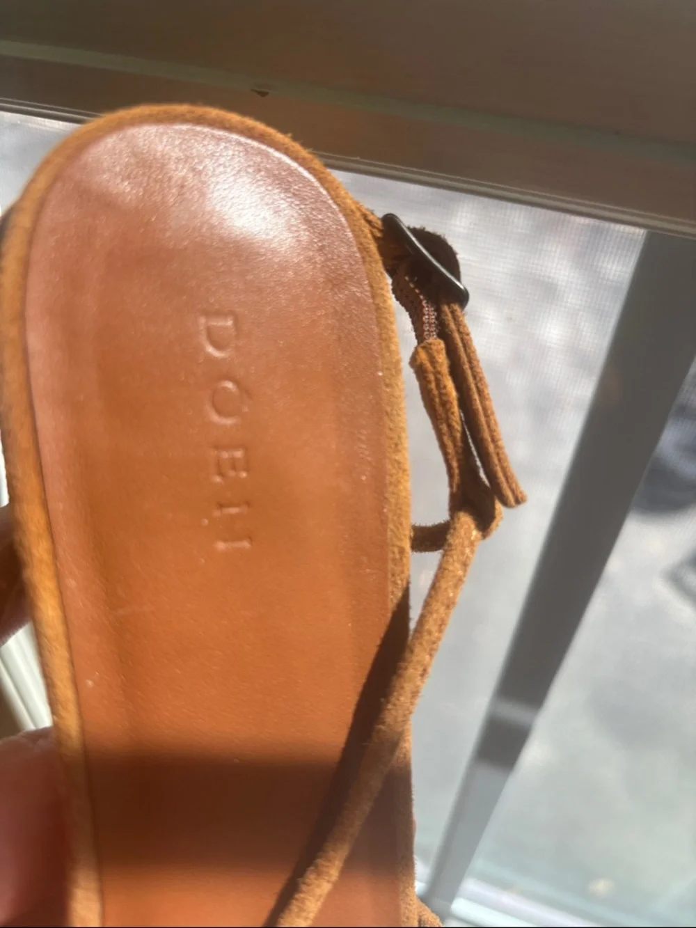 Dôen Knotted Corsica Suede Strappy Heeled Sandals - Picture 3 of 11